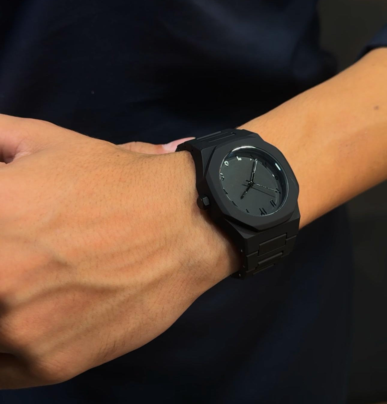 Black Arabic Aura Watch for Men With FREE bracelet| Stylish Black Wrist Watch